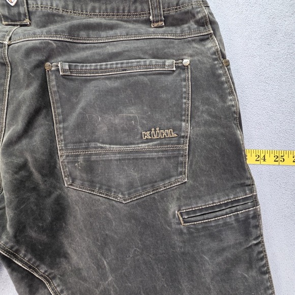 Kuhl Pants Mens 34x32 Brown Rydr Canvas Workwear Relaxed Fit Articulated Knees - Picture 13 of 16